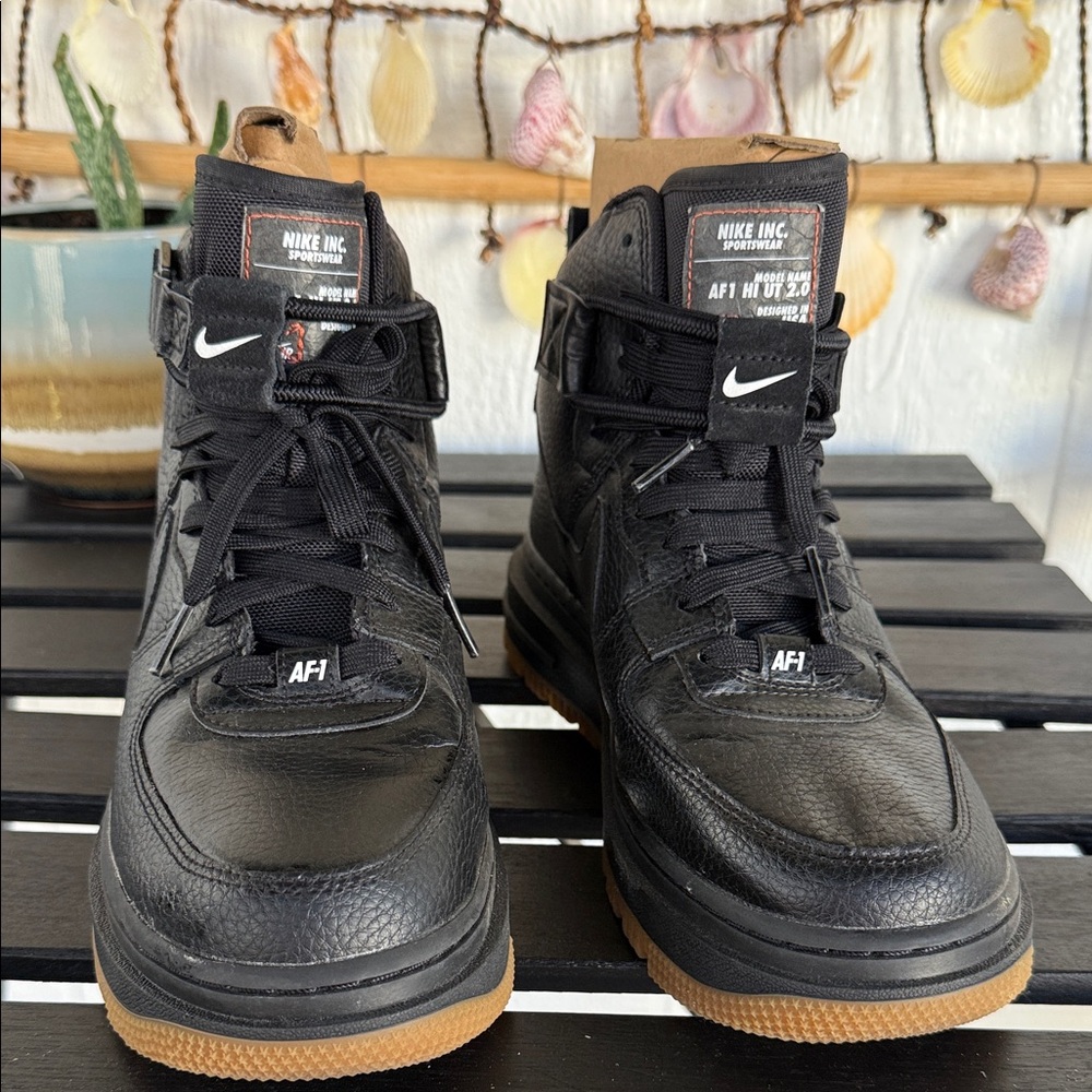 Nike Black and Brown High-Top Sneakers